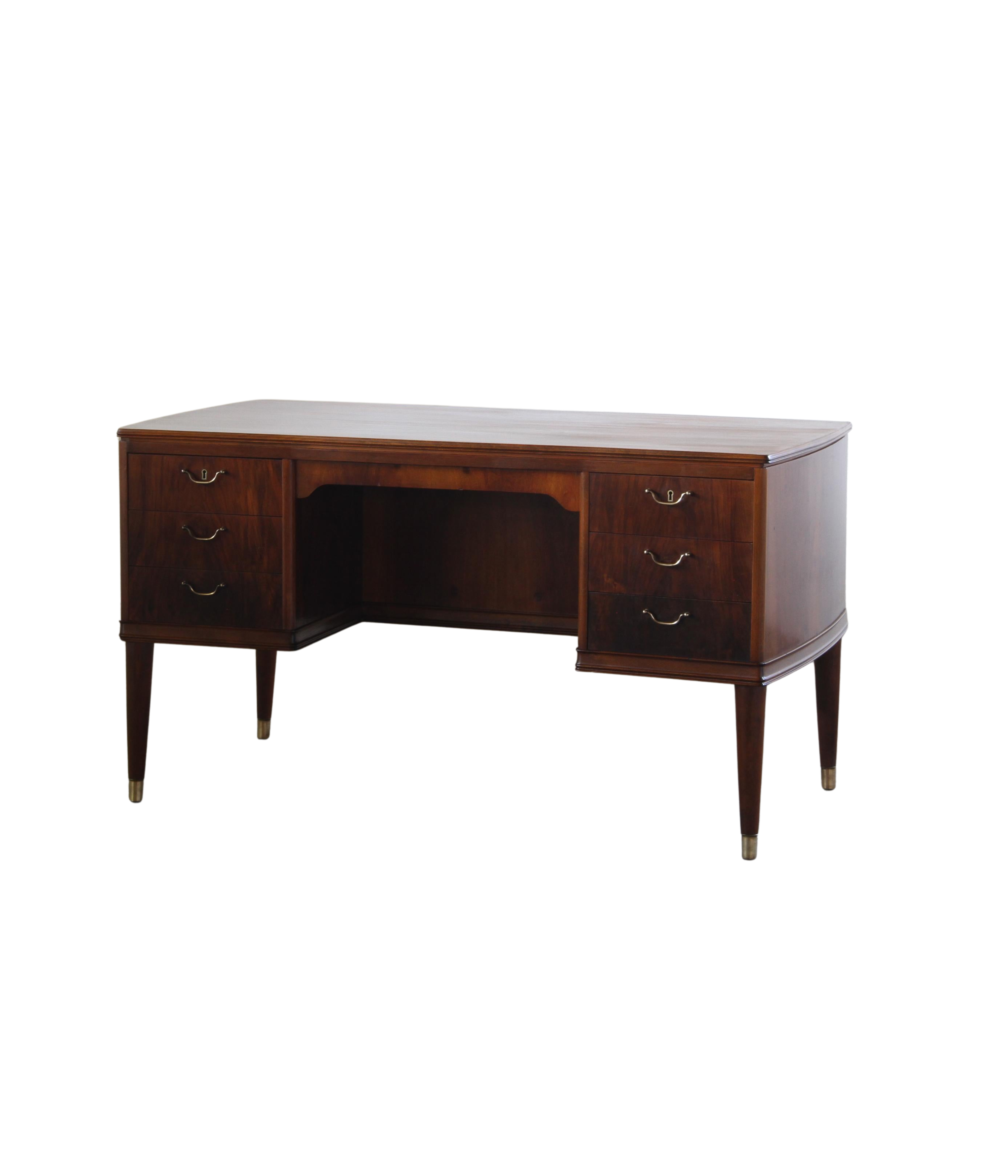 Danish_Mid-Century_Mahogany_Executive_Desk_with_Brass_Details,_Ole_Wanscher_Style,_1950s