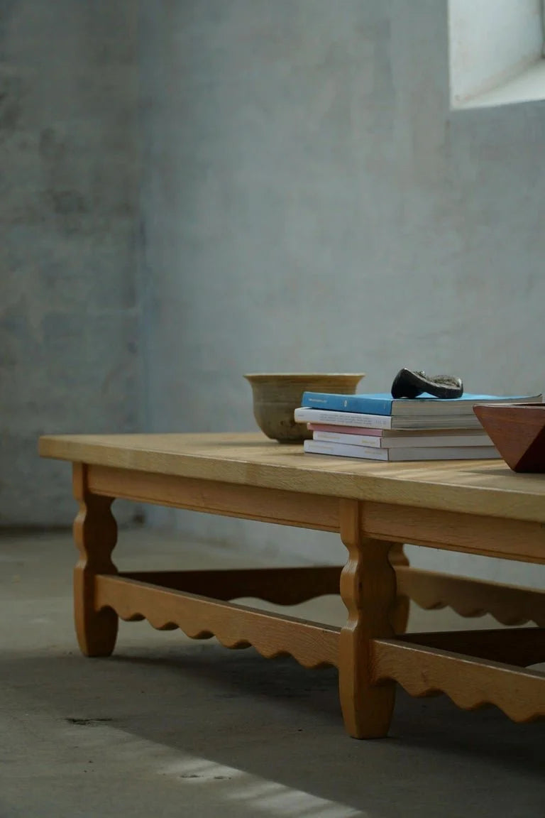Danish_Mid_Century_Modern_Coffee_Table_in_Solid_Oak,_Henning_Kjærnulf,_1960s
