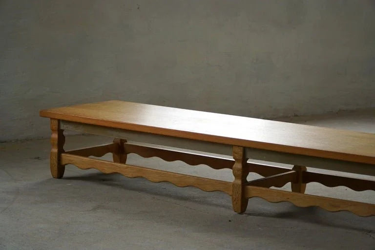Danish_Mid_Century_Modern_Coffee_Table_in_Solid_Oak,_Henning_Kjærnulf,_1960s