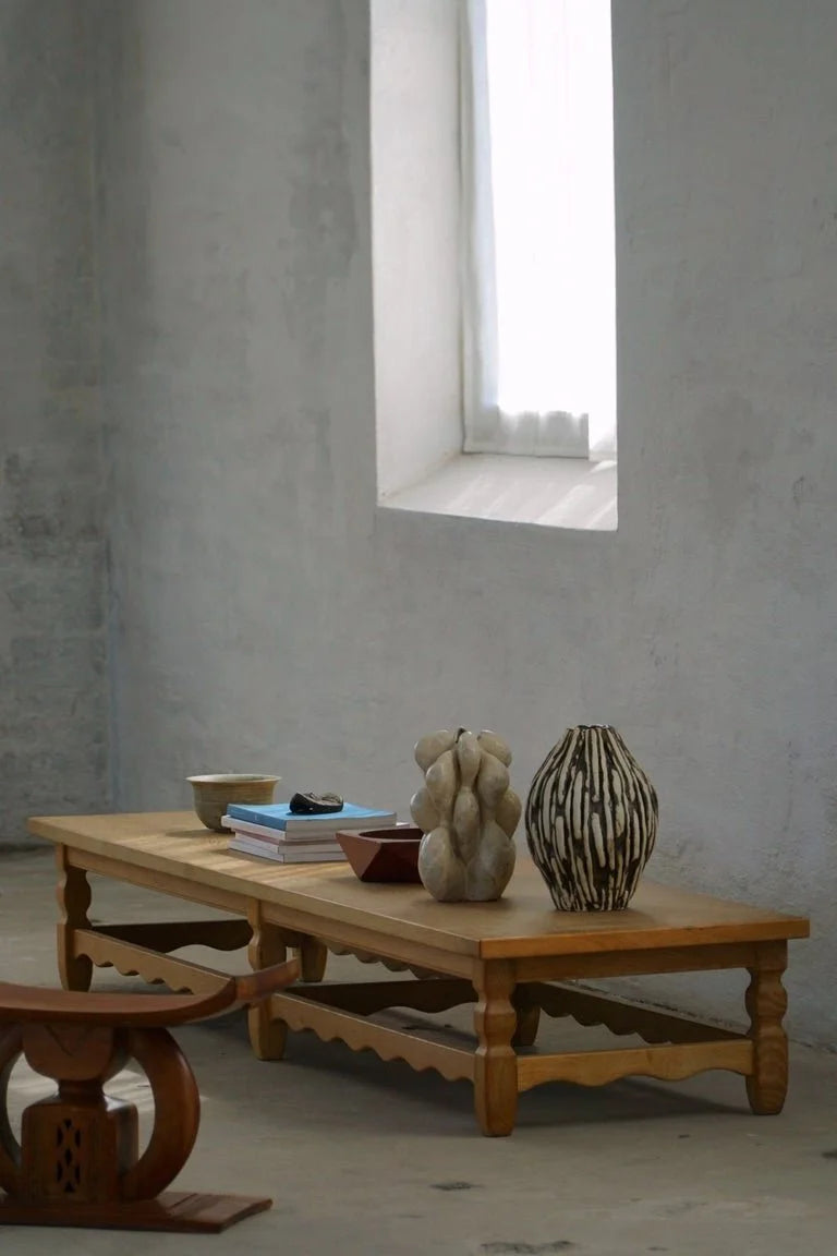Danish_Mid_Century_Modern_Coffee_Table_in_Solid_Oak,_Henning_Kjærnulf,_1960s