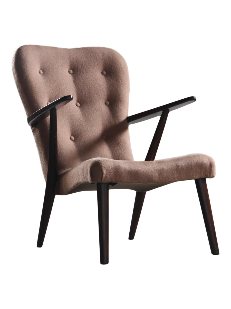 Danish_Mid-Century_Modern_Lounge_Chair_with_Dark_Beech_Frame_and_Button-Tufted_Upholstery