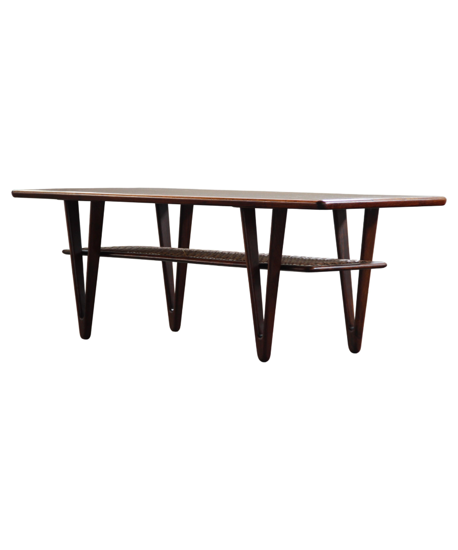 Danish_Mid-Century_Modern_Solid_Teak_Coffee_Table_with_Cane_Shelf_by_Kurt_Østervig,_1950s