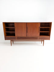 Danish_Teak_Highboard_with_Sliding_Doors_and_Drawers,_1960s,_Denmark