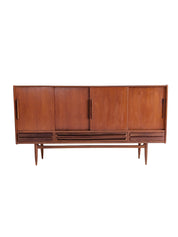 Danish_Teak_Highboard_with_Sliding_Doors_and_Drawers,_1960s,_Denmark