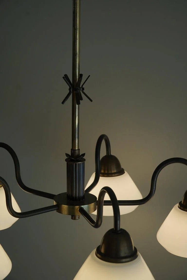 Danish_Modern_5-Headed_Chandelier_in_Opal_Glass_&_Brass,_Art_Deco,_1940s