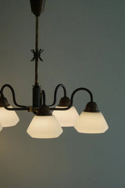 Danish_Modern_5-Headed_Chandelier_in_Opal_Glass_&_Brass,_Art_Deco,_1940s