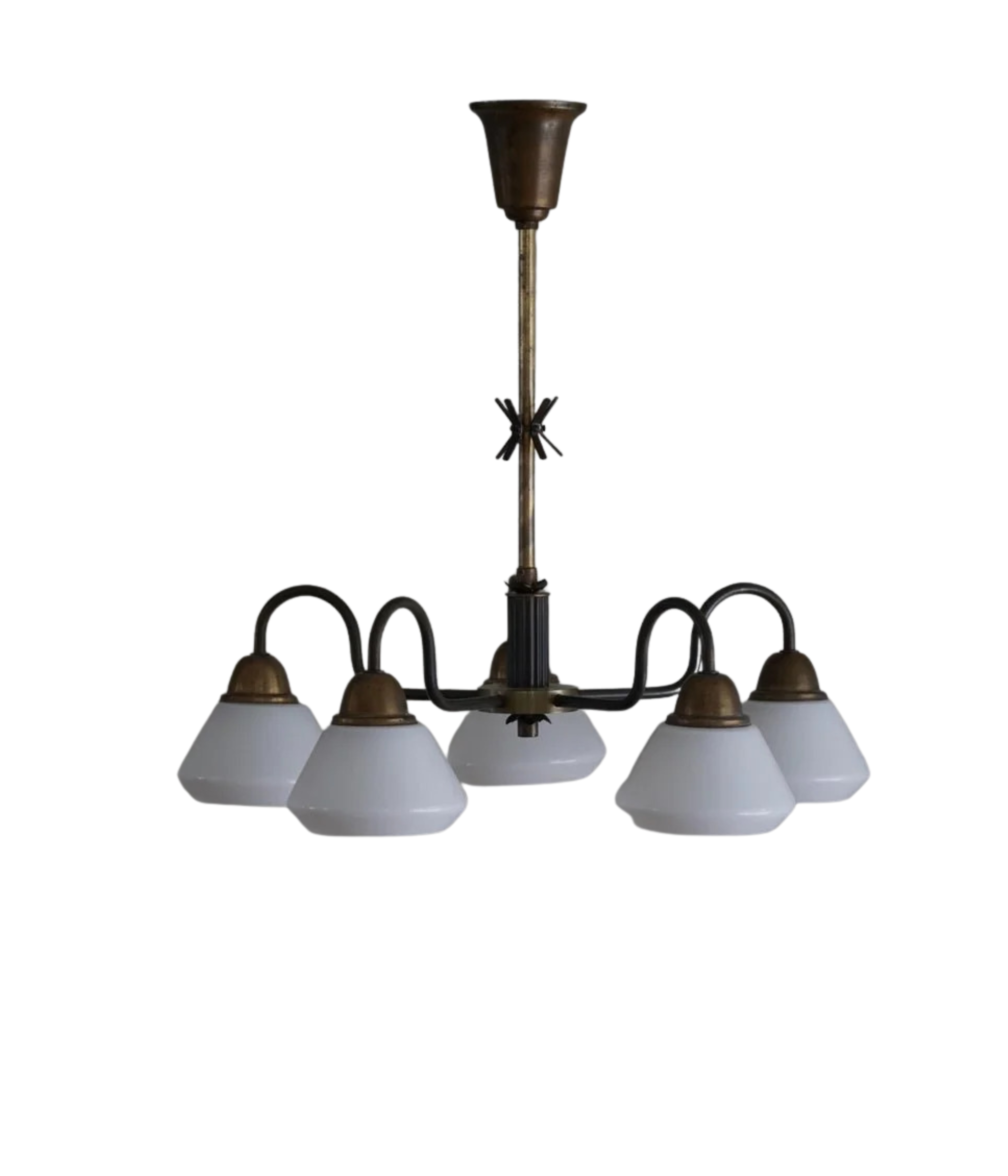 Danish_Modern_5-Headed_Chandelier_in_Opal_Glass_&_Brass,_Art_Deco,_1940s
