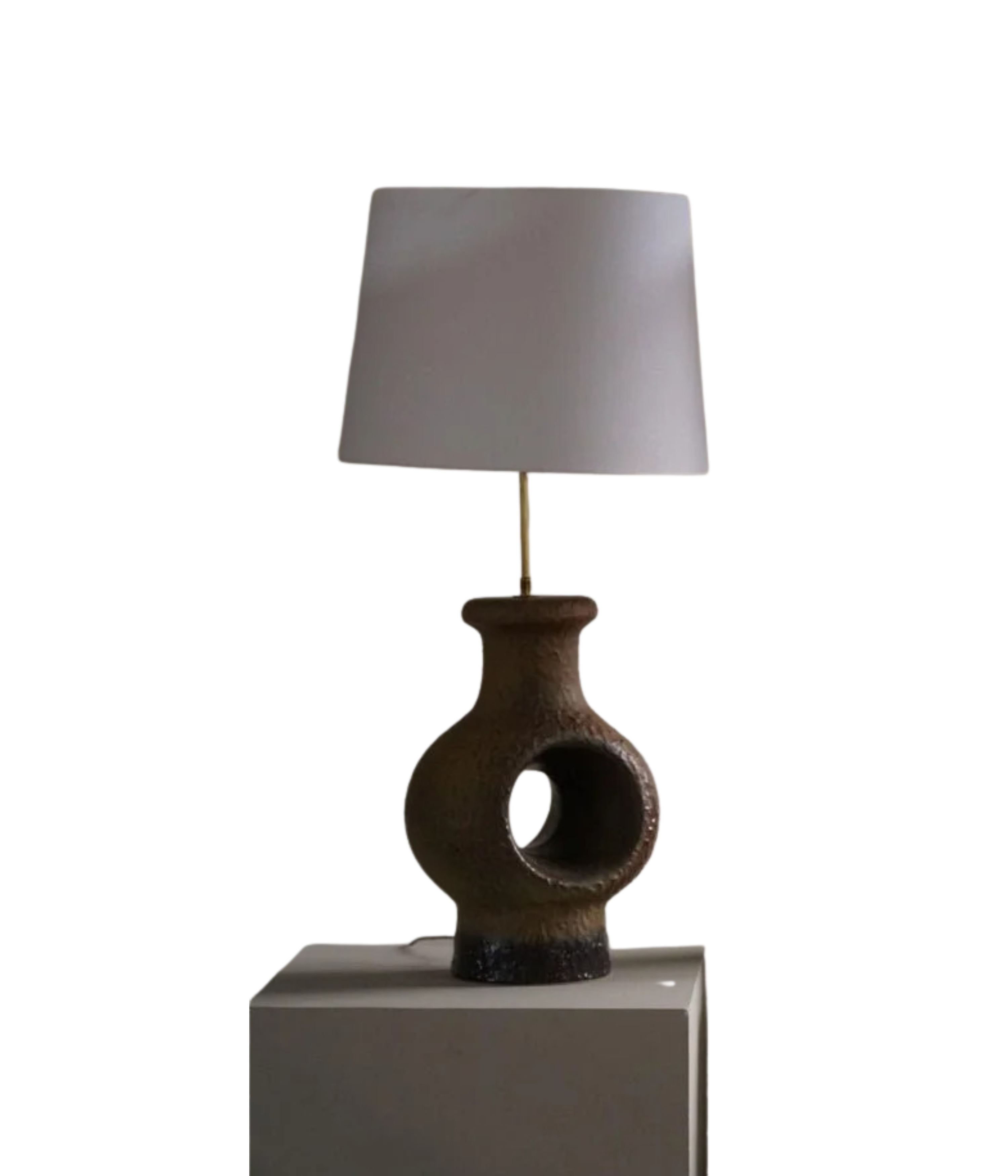 Danish_Modern_Ceramic_Large_Table_Lamp_in_Brown_from_1960s