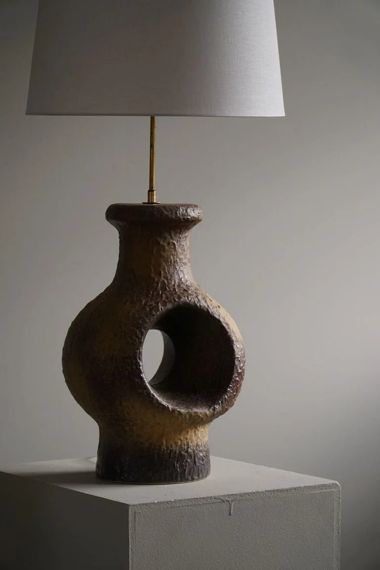 Danish_Modern_Ceramic_Large_Table_Lamp_in_Brown_from_1960s