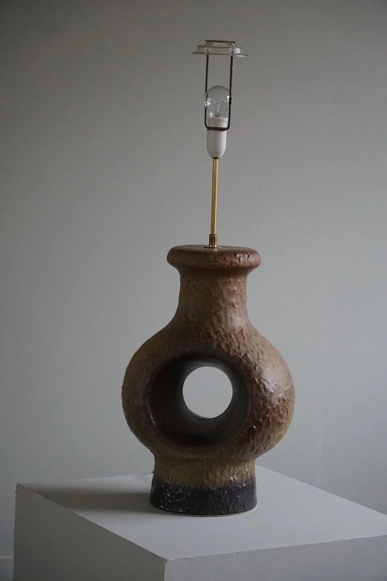 Danish_Modern_Ceramic_Large_Table_Lamp_in_Brown_from_1960s