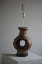 Danish_Modern_Ceramic_Large_Table_Lamp_in_Brown_from_1960s