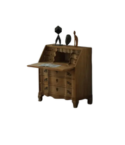 Danish_Modern_Oak_Drop_Front_Secretary_Desk,_Scandinavian_Bureau_with_Brass_Handles,_1950s