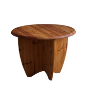 Danish_Modern_Round_Coffee_Table_in_Solid_Pine,_Rainer_Daumiller_Style,_1970s