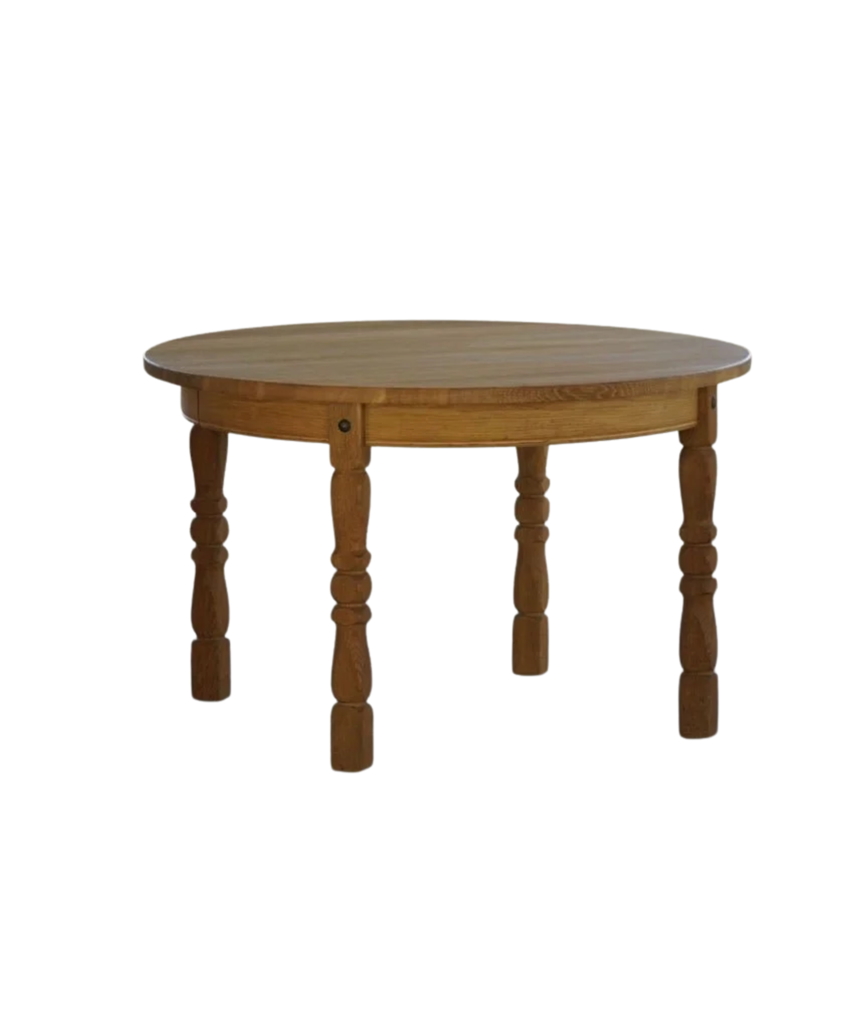 Danish_Modern,_Round_Dining_Table_in_Oak_with_3_Extensions,_Mid_Century,_1960s