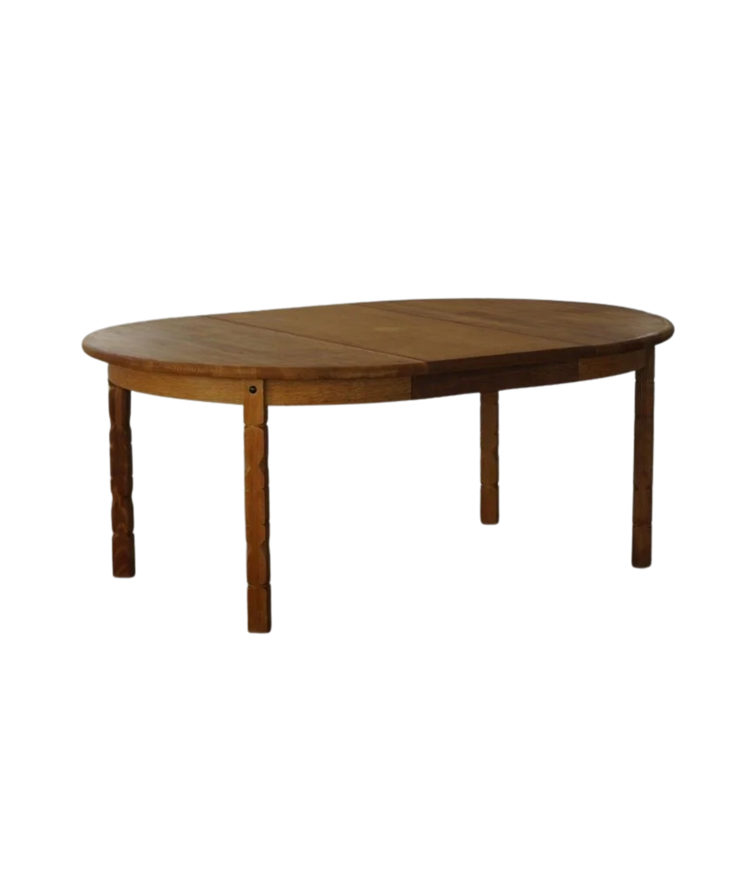 Danish_Modern,_Round_Dining_Table_in_Oak_with_Two_Extensions,_Mid_Century,_1960s
