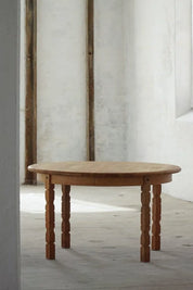 Danish_Modern,_Round_Dining_Table_in_Oak_with_Two_Extensions,_Mid_Century,_1960s