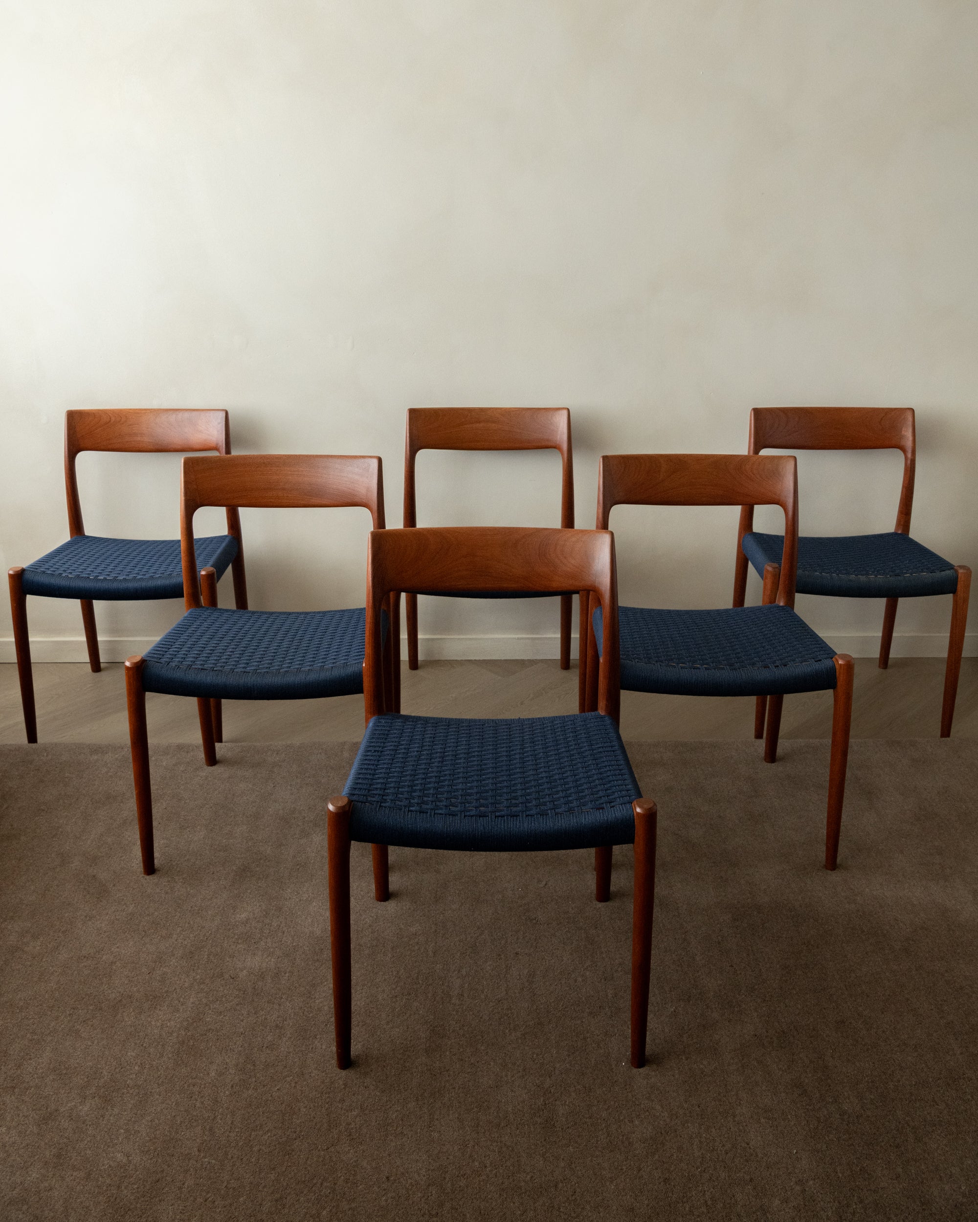 Set_of_6_Model_77_Teak_Dining_Chairs_by_Niels_Otto_Møller_for_J.L._Møllers_Møbelfabrik,_Blue_Woven_Cord,_Denmark,_1960s