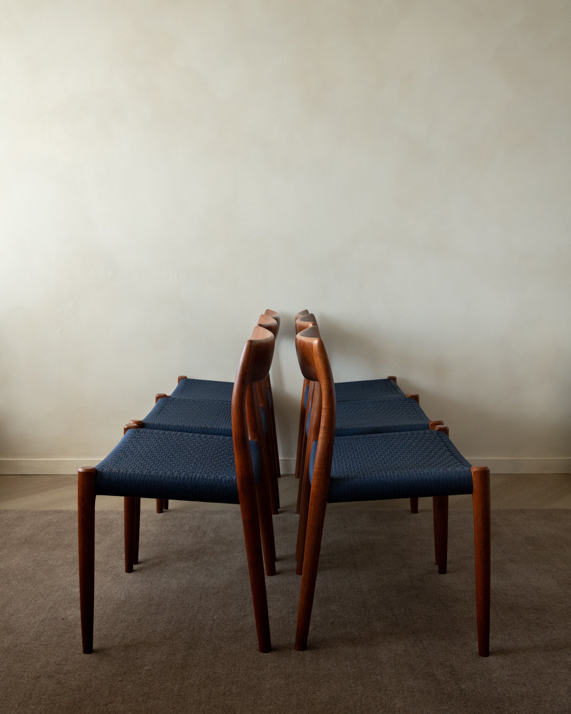Set_of_6_Model_77_Teak_Dining_Chairs_by_Niels_Otto_Møller_for_J.L._Møllers_Møbelfabrik,_Blue_Woven_Cord,_Denmark,_1960s