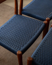 Set_of_6_Model_77_Teak_Dining_Chairs_by_Niels_Otto_Møller_for_J.L._Møllers_Møbelfabrik,_Blue_Woven_Cord,_Denmark,_1960s