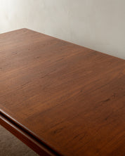 Attributed_Sven_Ellekaer_Extendable_Teak_Dining_Table,_Denmark,_1960s