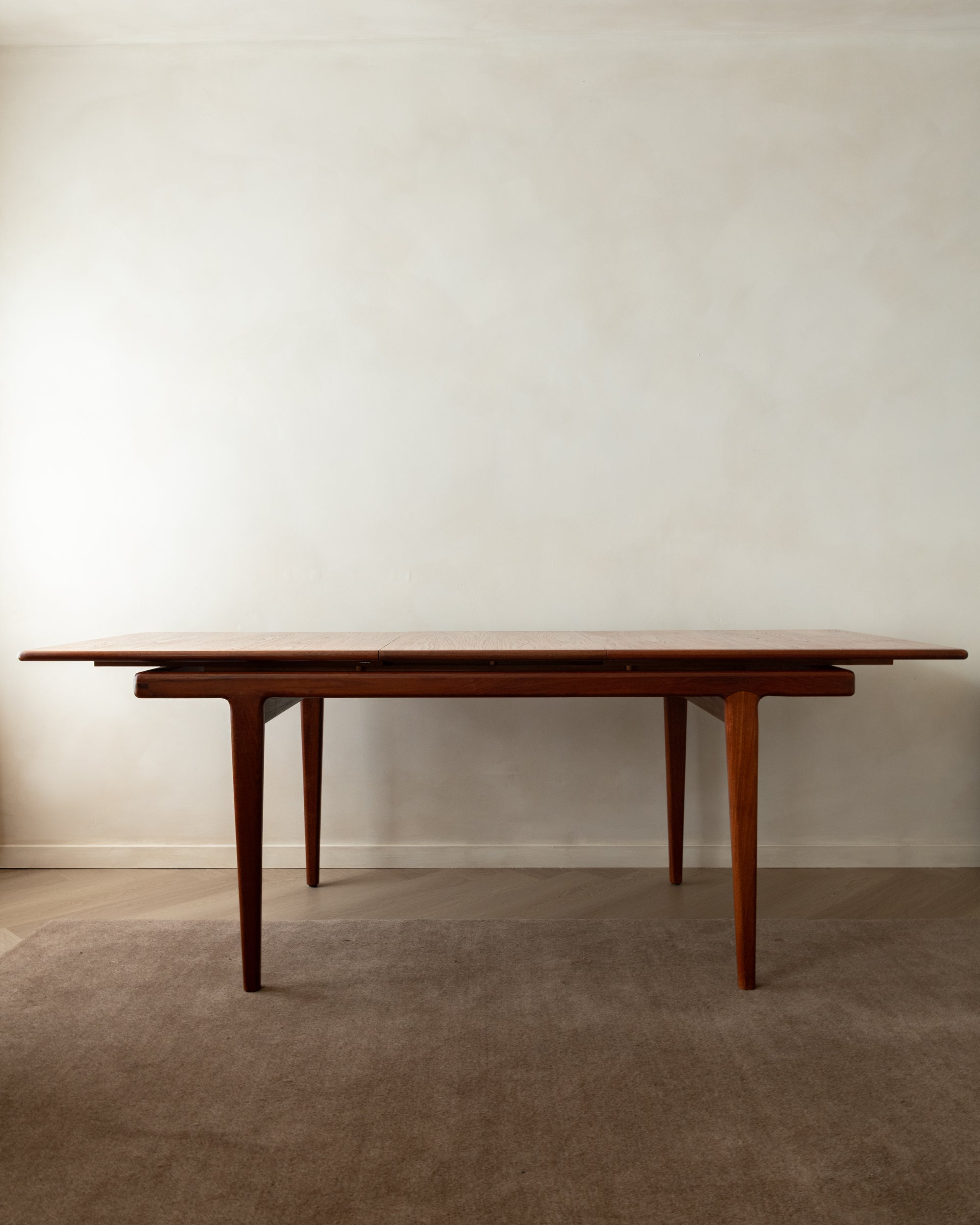 Attributed_Sven_Ellekaer_Extendable_Teak_Dining_Table,_Denmark,_1960s