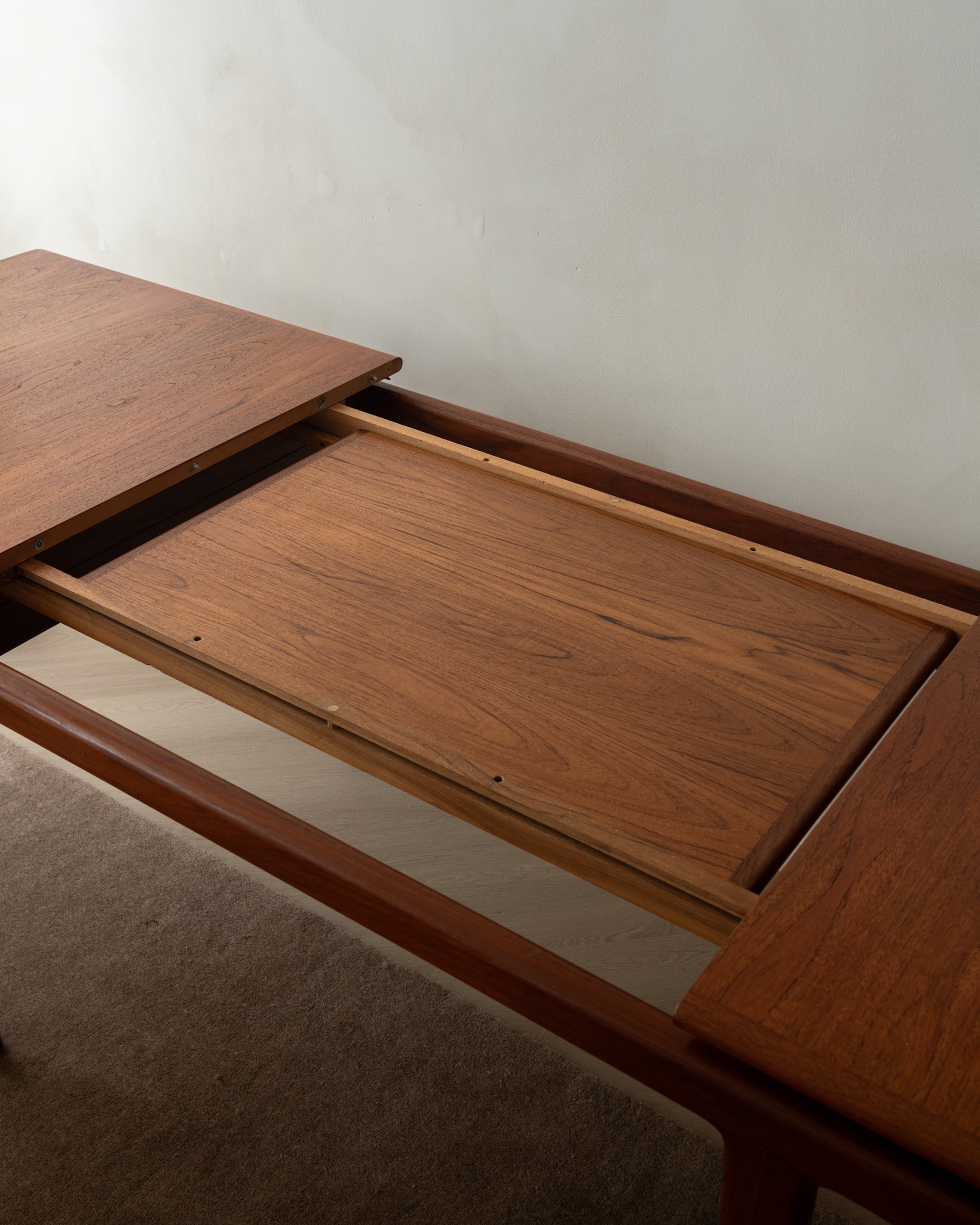 Attributed_Sven_Ellekaer_Extendable_Teak_Dining_Table,_Denmark,_1960s