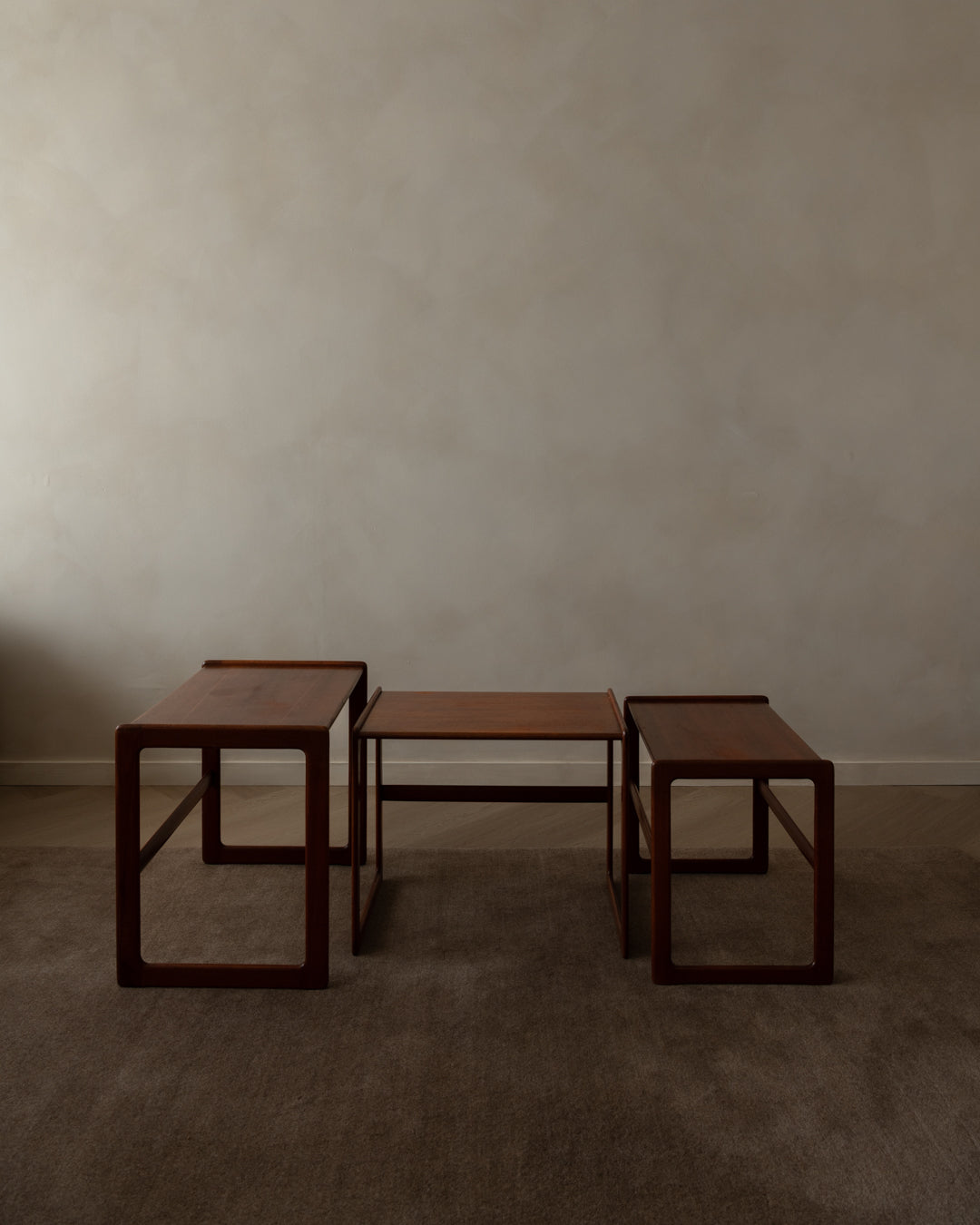 Arne_Hovmand-Olsen_Teak_Nesting_Tables_for_Mogens_Kold,_Denmark_1960s