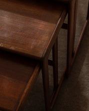 Arne_Hovmand-Olsen_Teak_Nesting_Tables_for_Mogens_Kold,_Denmark_1960s