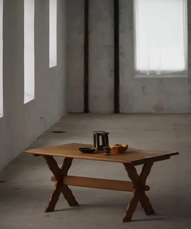 Danish_Oak_Dining_Table_with_Cross_Base,_Scandinavian_Modern_Design