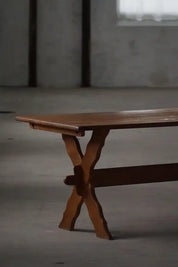 Danish_Oak_Dining_Table_with_Cross_Base,_Scandinavian_Modern_Design