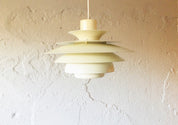 White_Layered_Metal_Pendant_Lamp_by_Jeka,_1980s,_Denmark