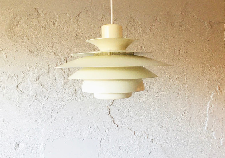 White_Layered_Metal_Pendant_Lamp_by_Jeka,_1980s,_Denmark