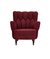 Danish_Red_Fabric_Lounge_Chair_with_Beech_Legs,_1960s