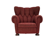 Danish_Relax_Armchair_in_Red_Wool_and_Oak,_1960s,_Denmark