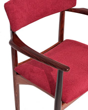 Danish_Rosewood_Armchair_with_Dark_Red_Upholstery
