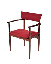 Danish_Rosewood_Armchair_with_Dark_Red_Upholstery