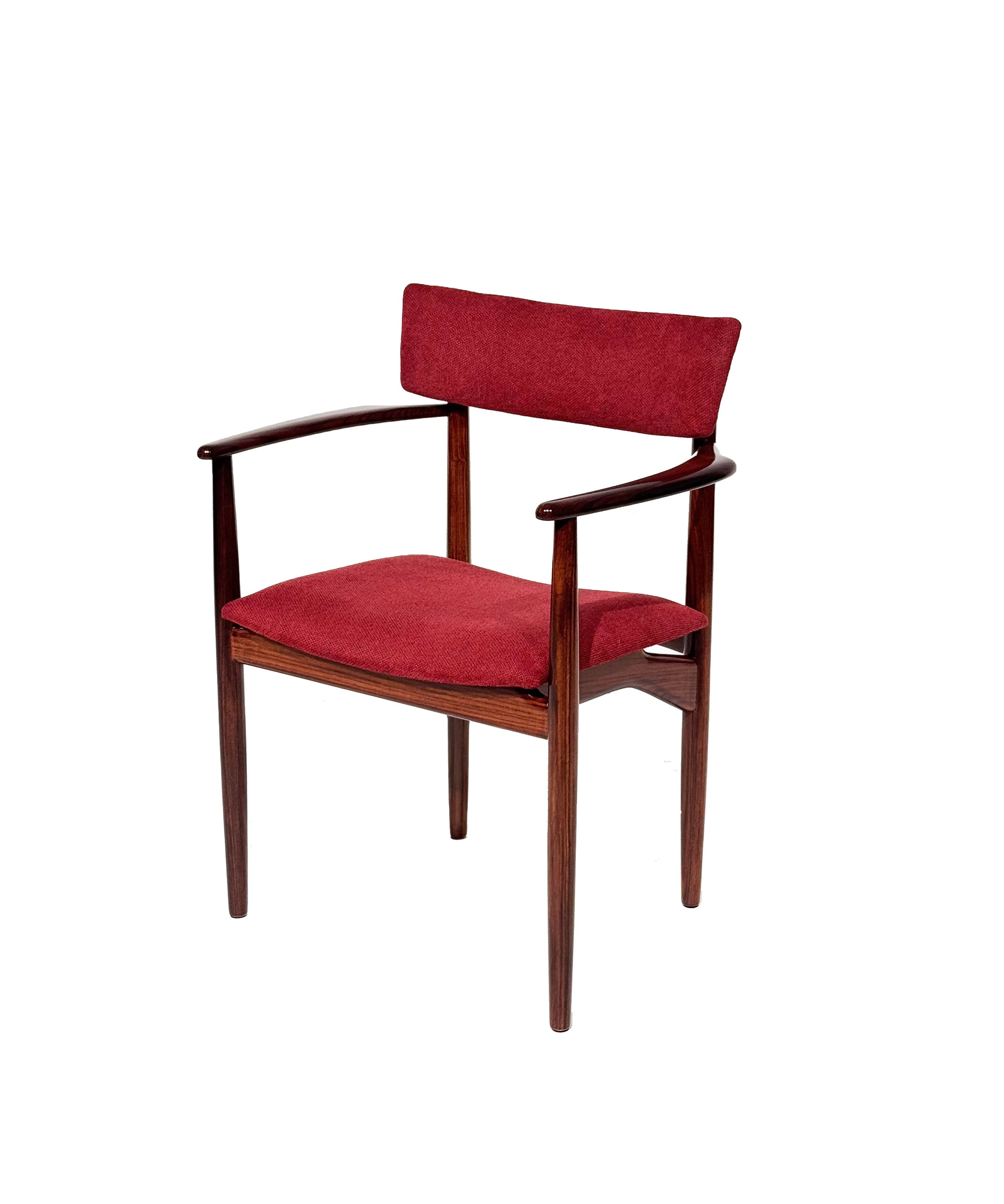 Danish_Rosewood_Armchair_with_Dark_Red_Upholstery