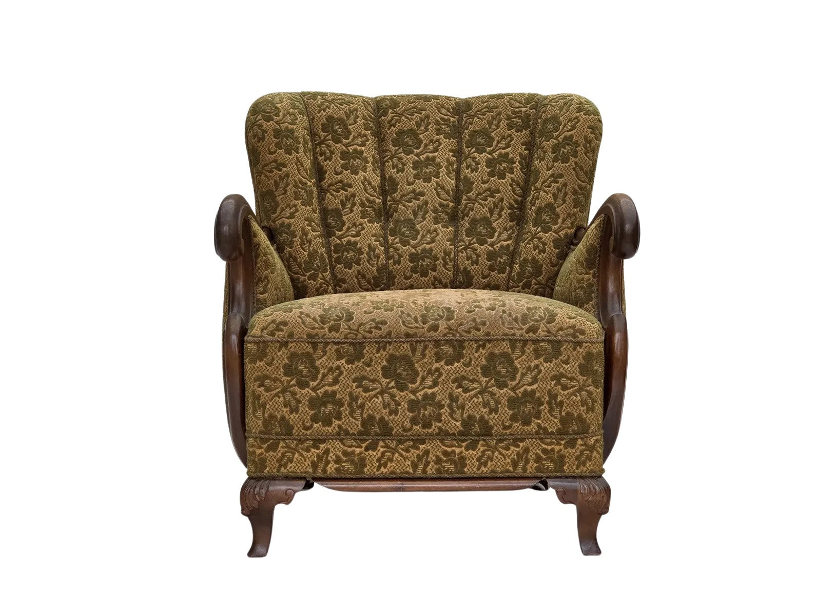 Danish_Scandinavian_Modern_Oak_Armchair_in_Wool,_1950s,_Denmark