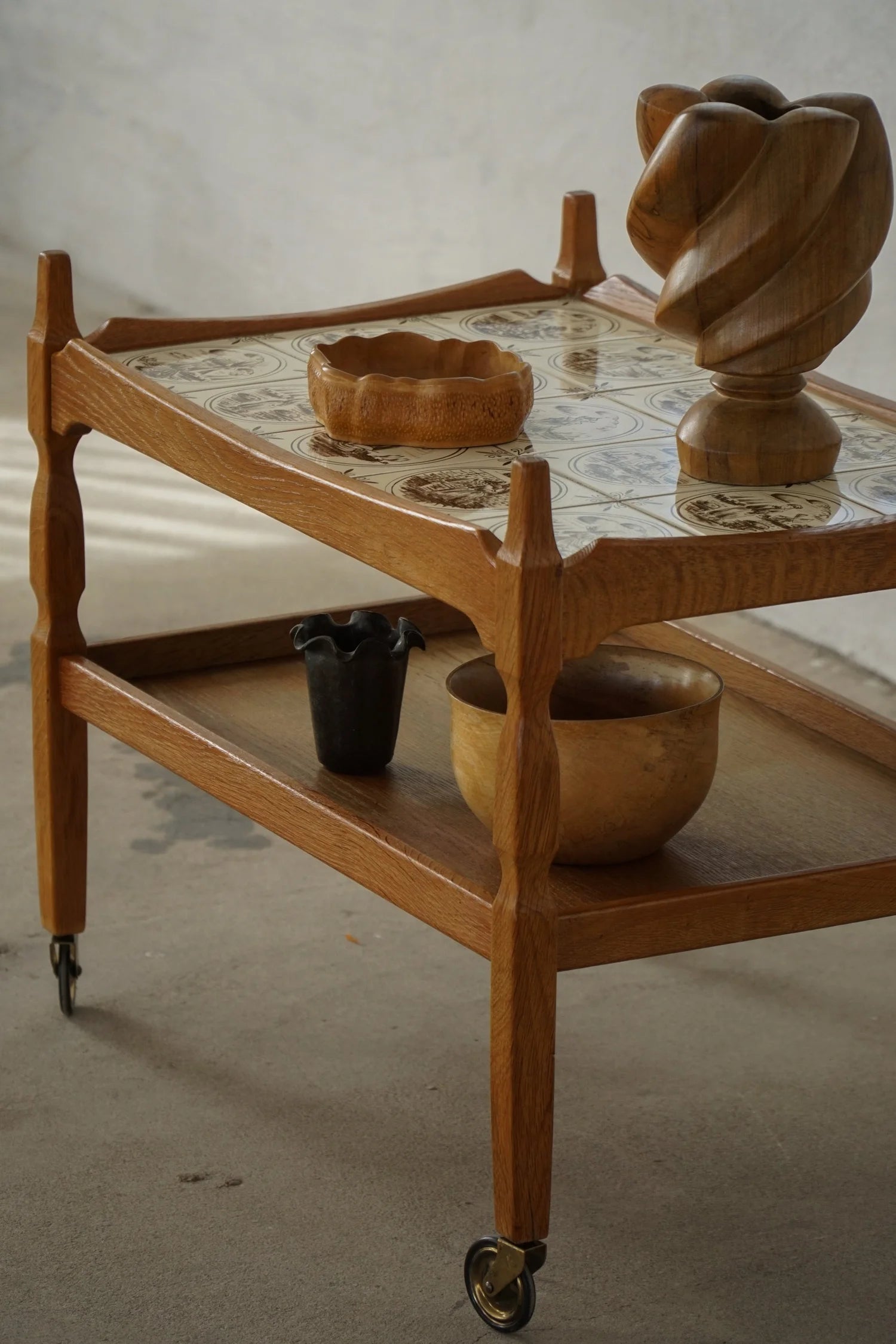 Danish_Serving_Trolley_with_Ceramic_Tile_Top,_Mid_Century_Modern,_1960s
