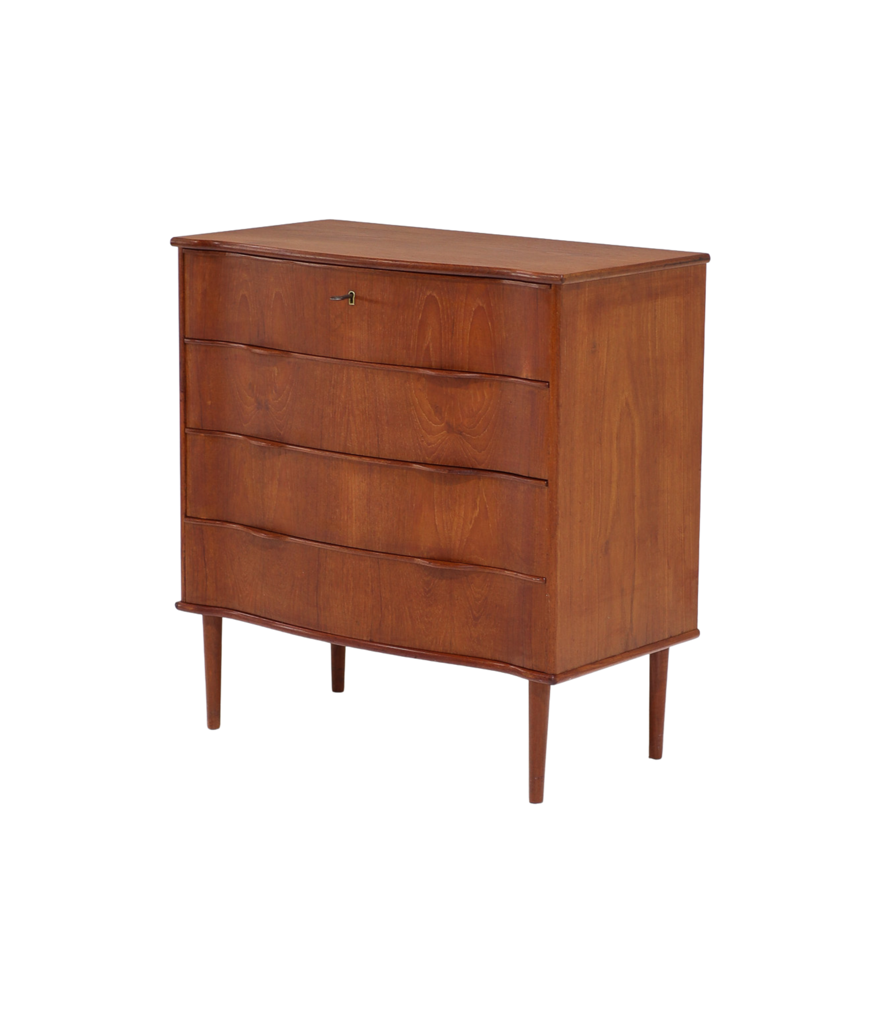 Danish_Teak_Chest_of_Drawers_with_Curved_Front,_1960s