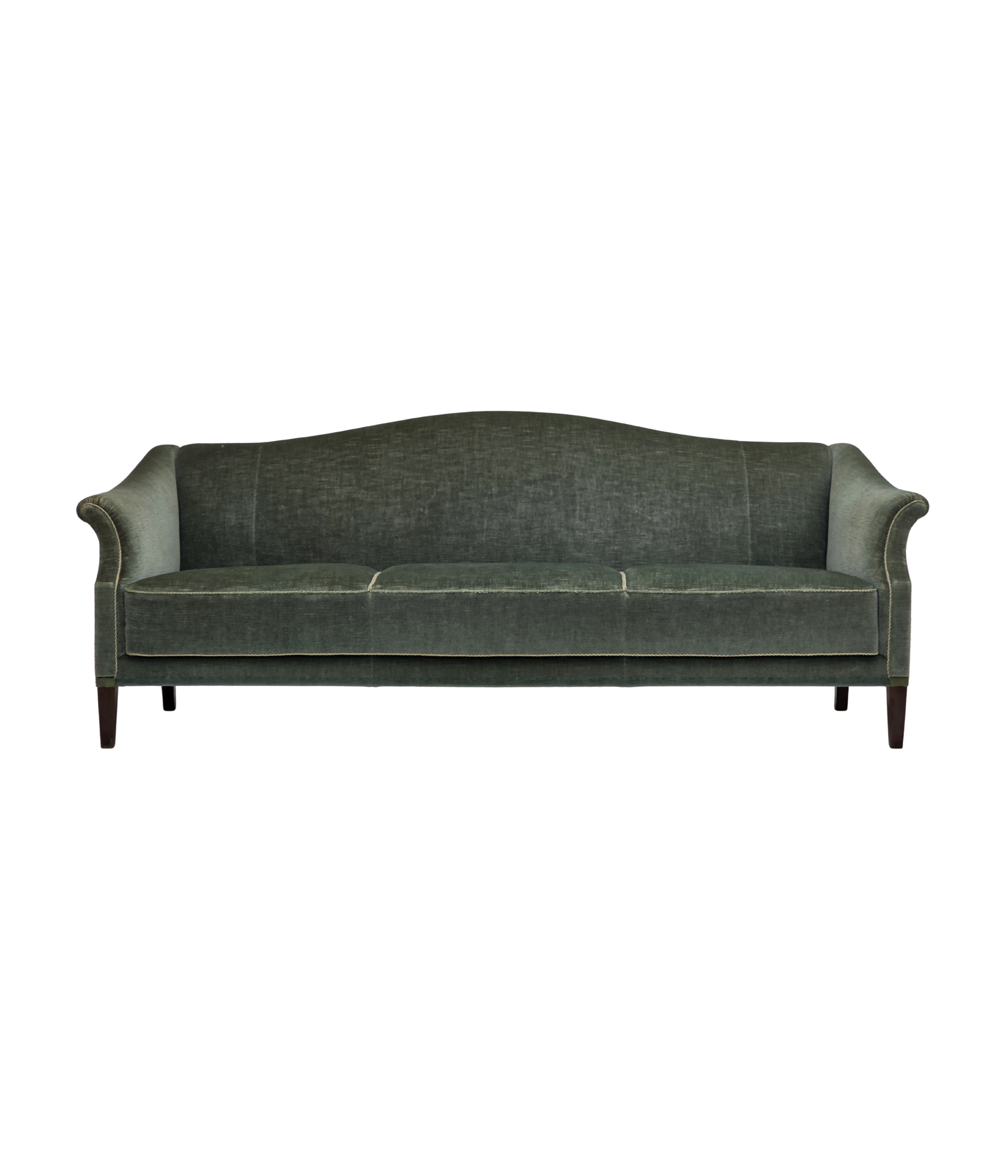 Danish_Three-Seater_Sofa_in_Green_Velour,_Beech_Wood,_Denmark,_1960s