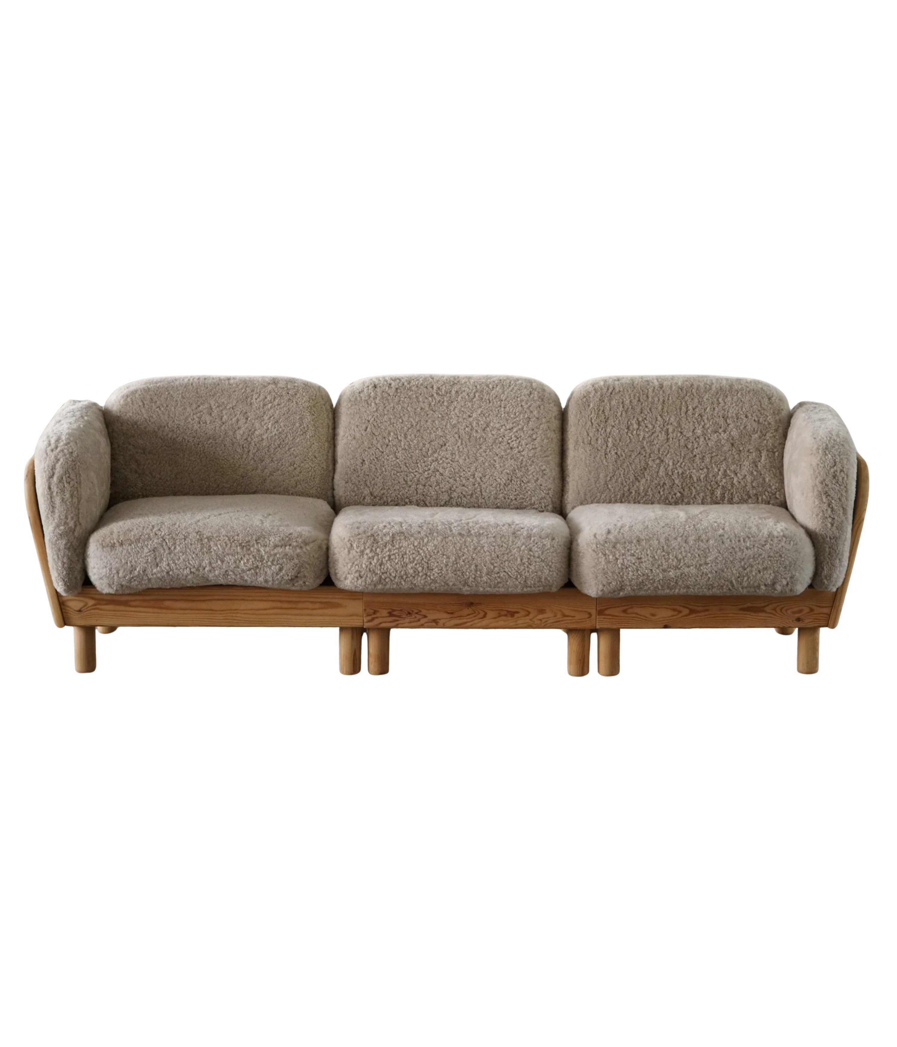 Danish_Three_Seater_Sofa_in_Pine_and_Lambswool,_Scandinavian_Modern_Sofa,_1980s