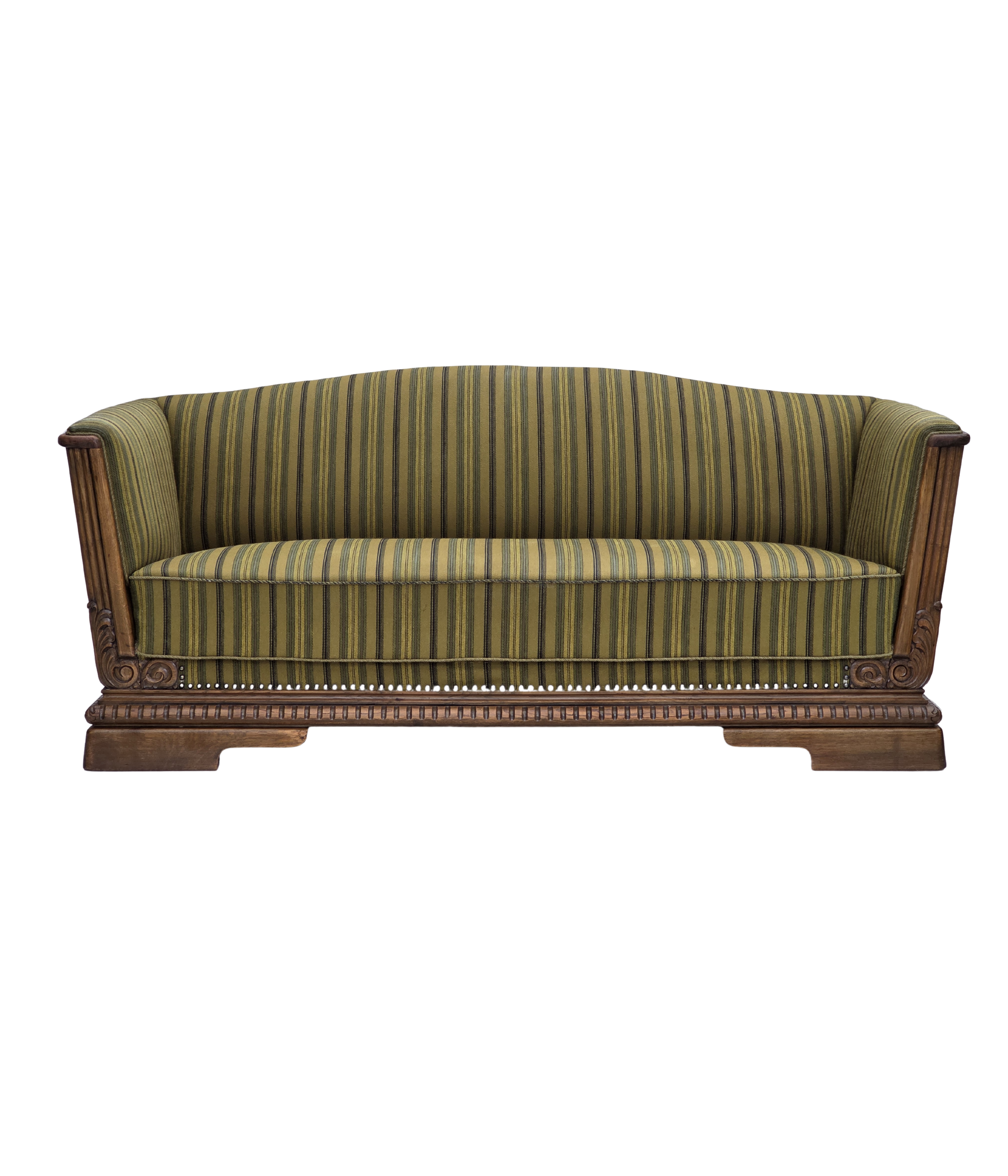 Danish_Three-Seater_Sofa_in_Striped_Green_Velour_and_Dark_Oak,_Denmark,_1950s
