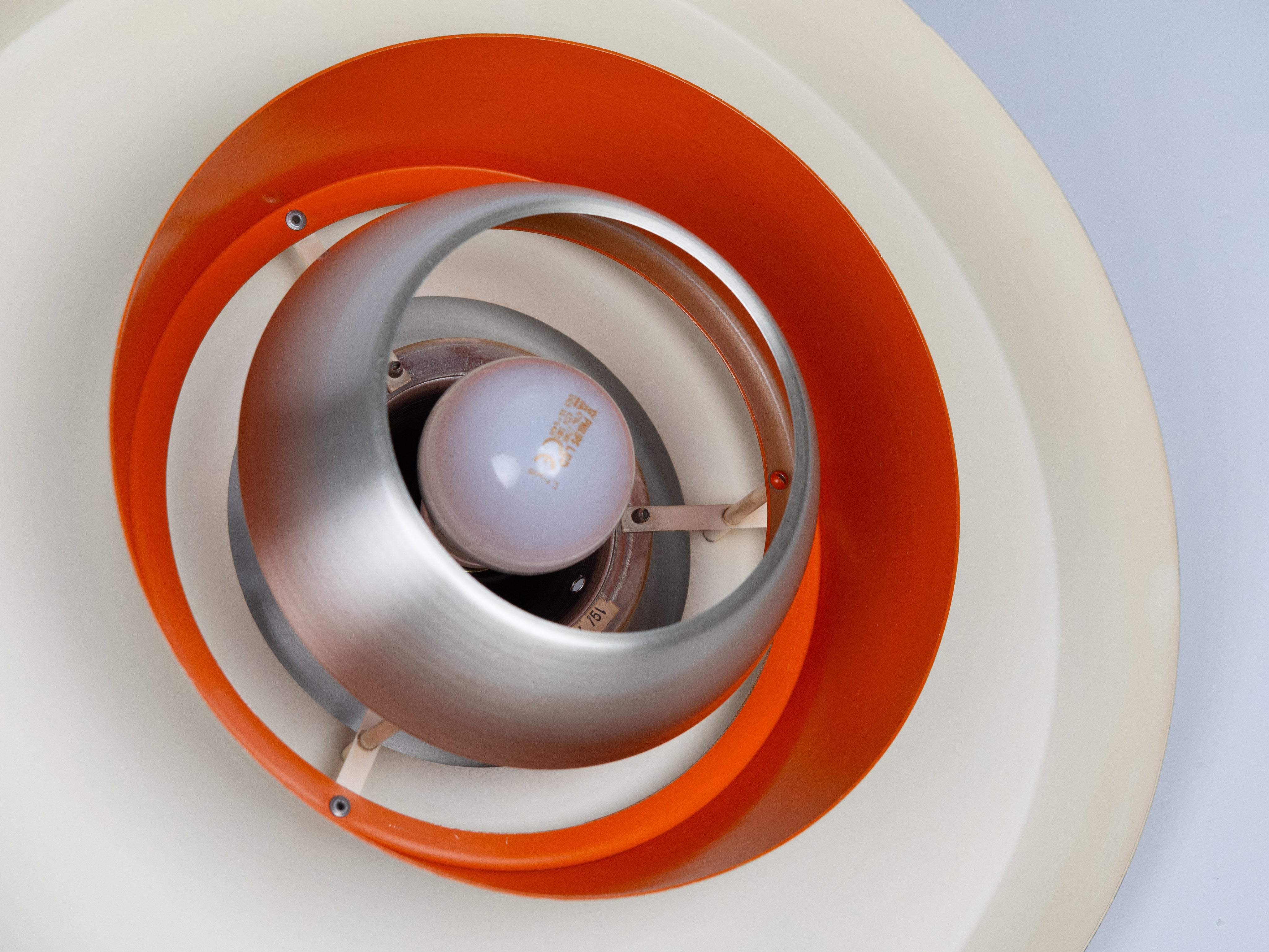 David_Mogensen_Danish_Pendant_Lamp_for_Superlight_in_Aluminum,_Scandinavian_Design,_1980s