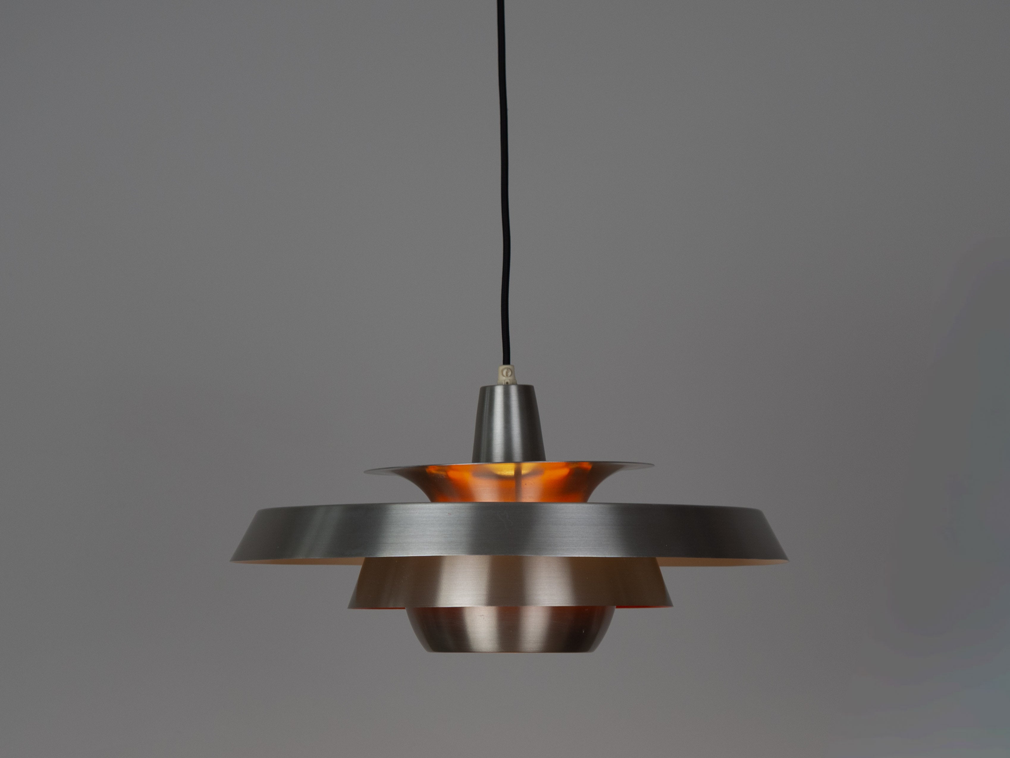 David_Mogensen_Danish_Pendant_Lamp_for_Superlight_in_Aluminum,_Scandinavian_Design,_1980s