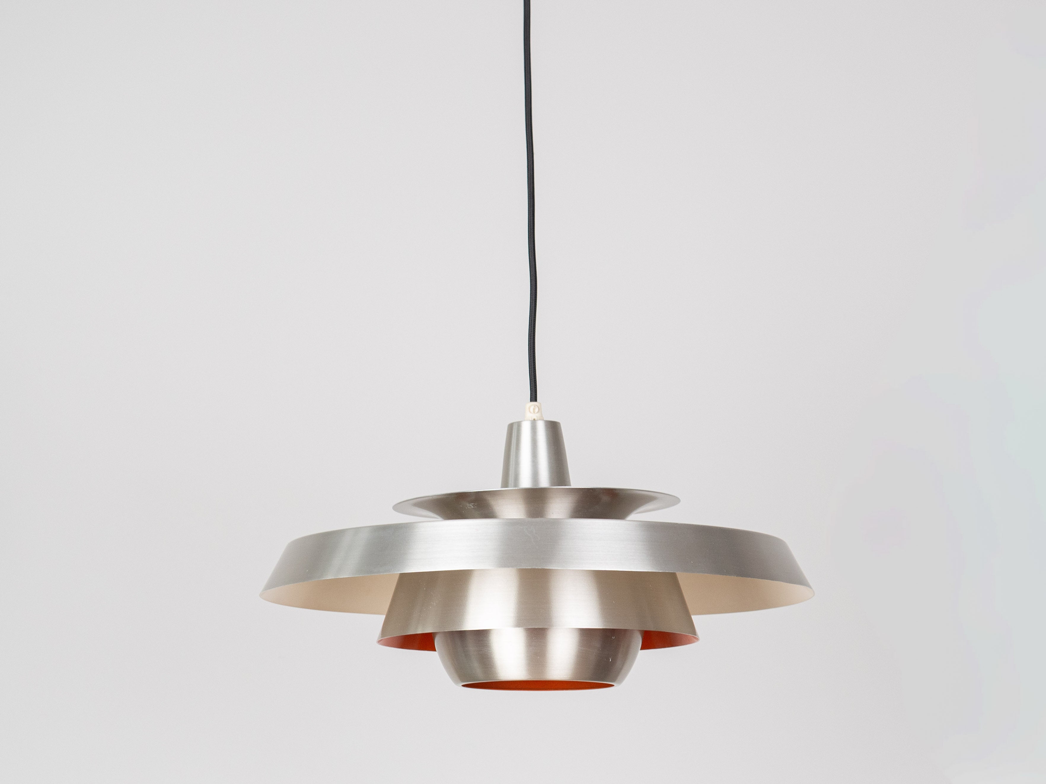 David_Mogensen_Danish_Pendant_Lamp_for_Superlight_in_Aluminum,_Scandinavian_Design,_1980s