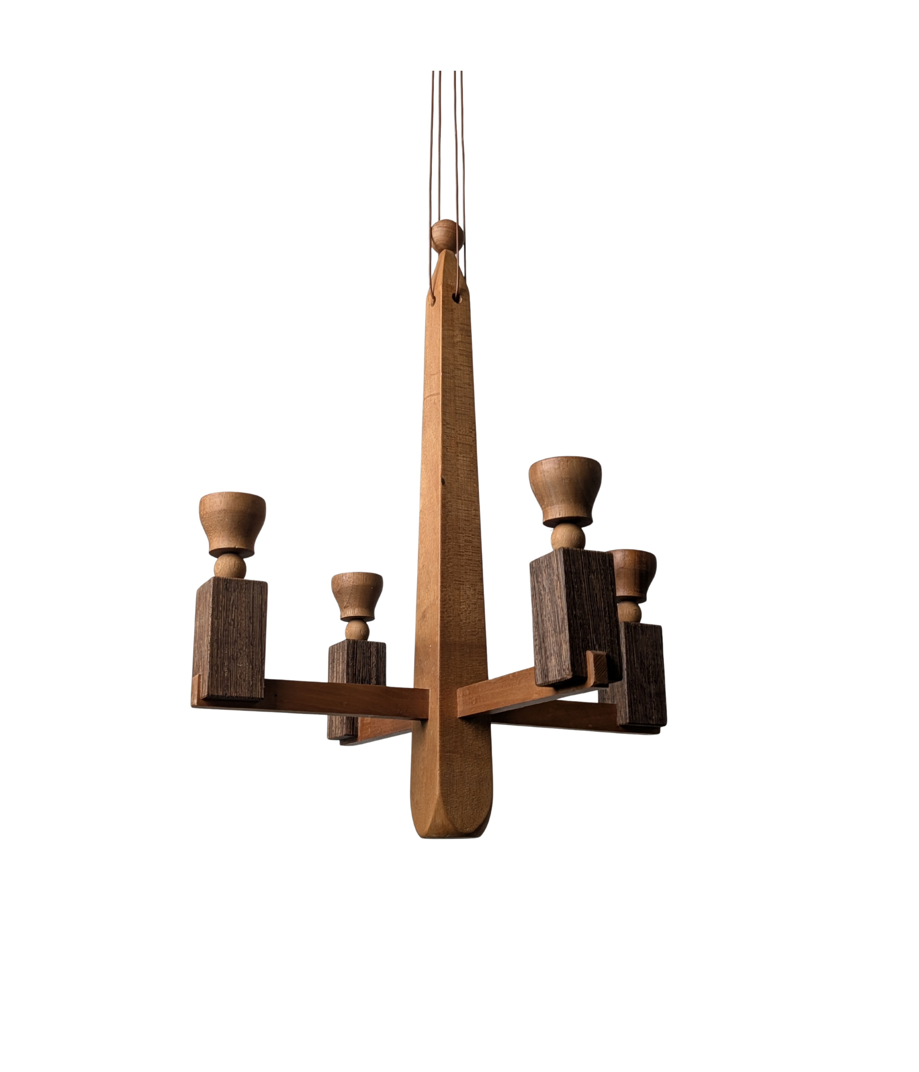 Danish_Wooden_Hanging_Candle_Chandelier,_Art_Deco_Geometric_Ceiling_Candelabra