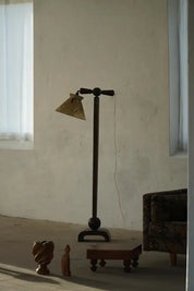 Danish_Wrought_Iron_Floor_Lamp_with_Curved_Arm