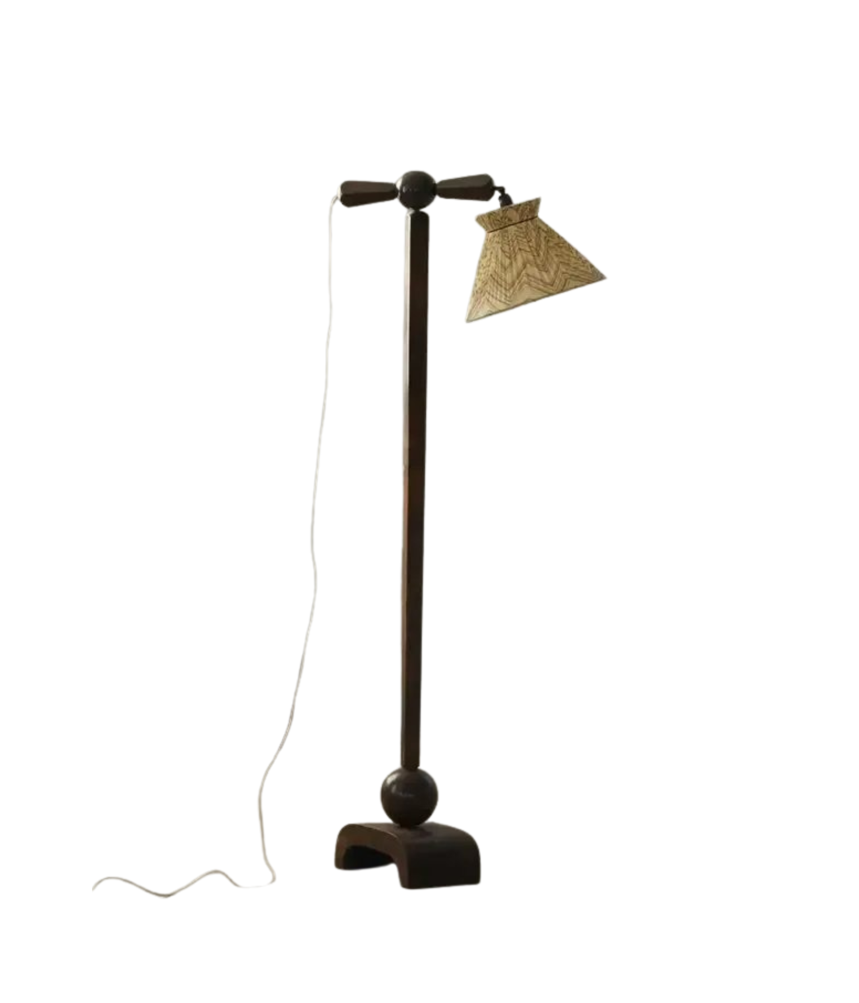 Danish_Wrought_Iron_Floor_Lamp_with_Curved_Arm