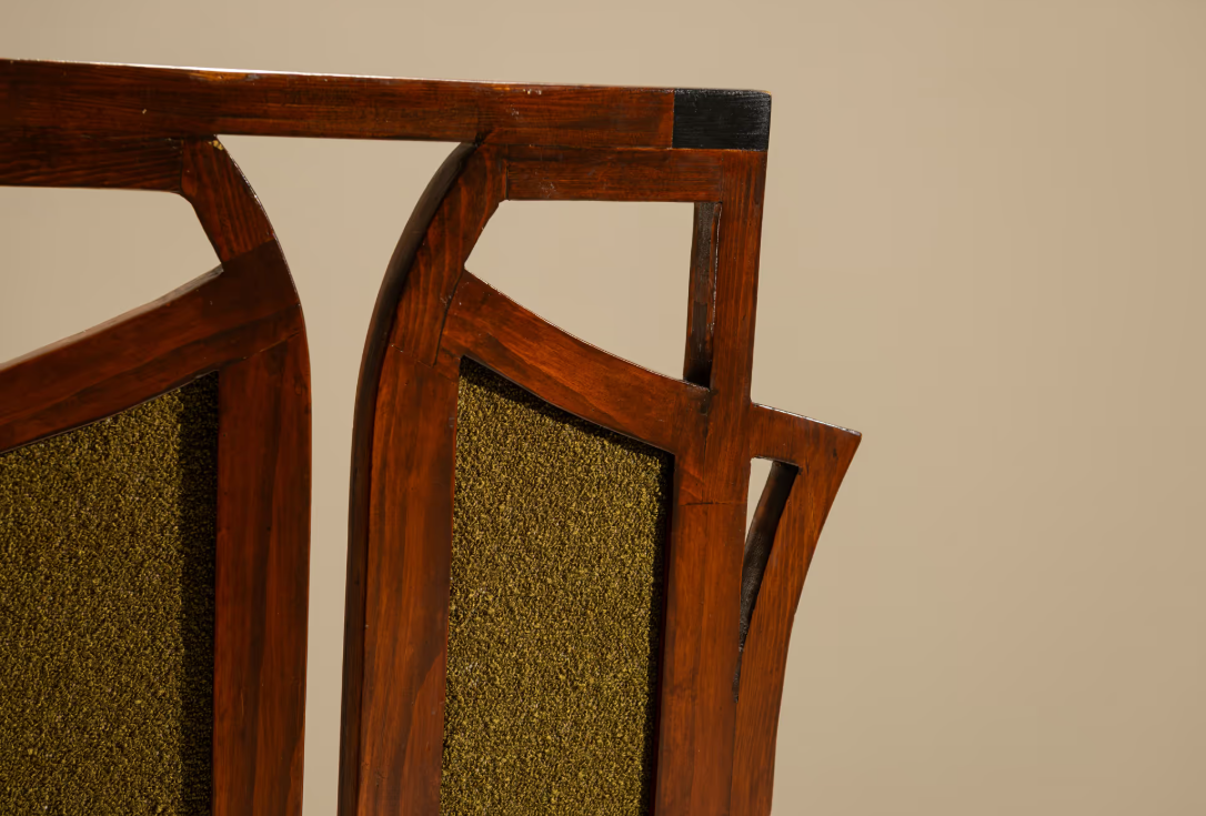 Dark_Art_Nouveau_Arm_Chair,_Newly_Upholstered